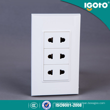 Igoto American Style B111-3 Universal Triple Receptacle Wall Socket